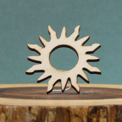 Sun Wooden Sphere Stand - TurtleTarotEmporium