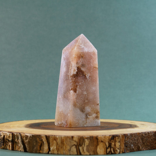 Pink Amethyst Druzy Obelisk Tower - TurtleTarotEmporium