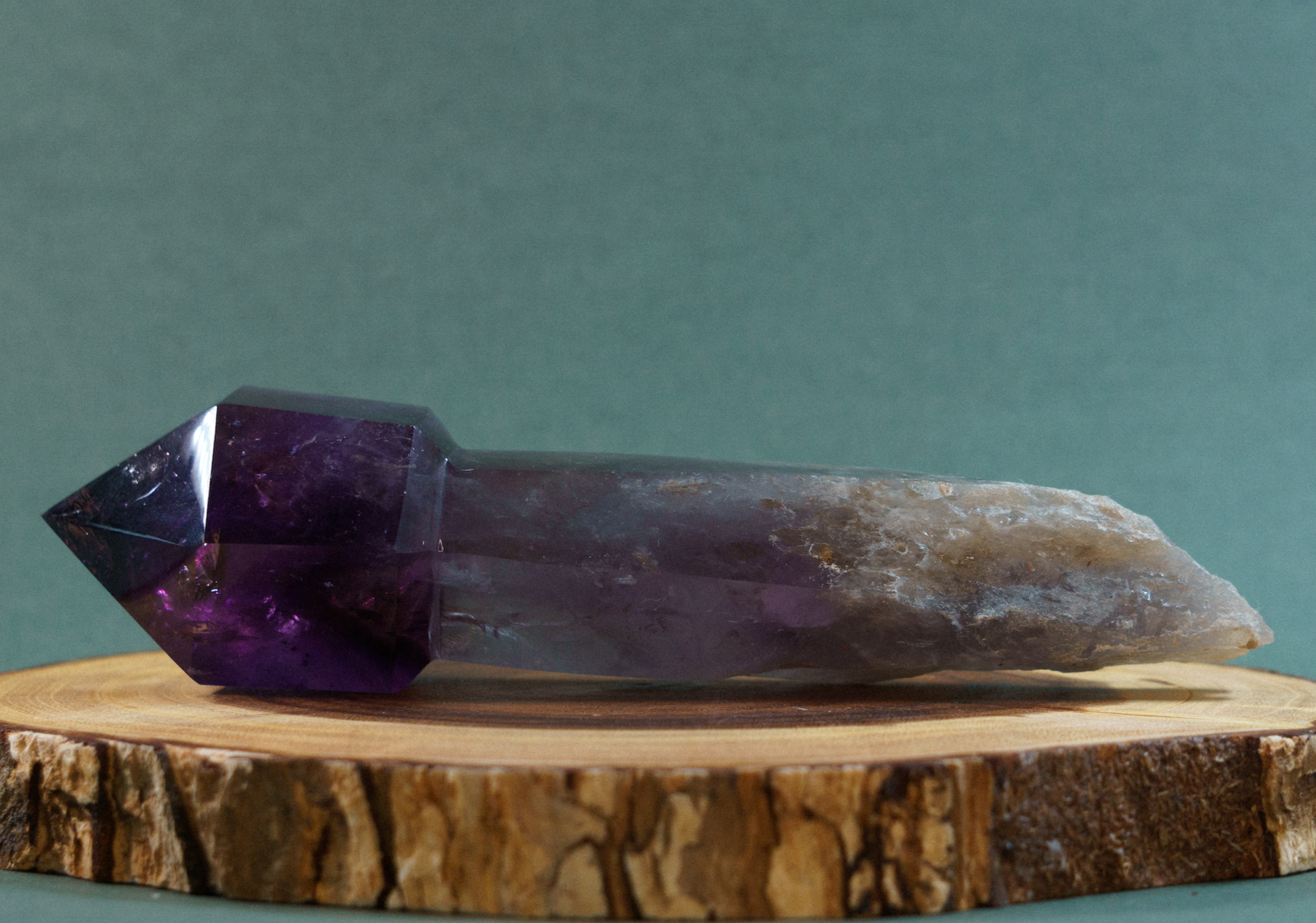 AA Grade XL Dark Amethyst Wand - TurtleTarotEmporium