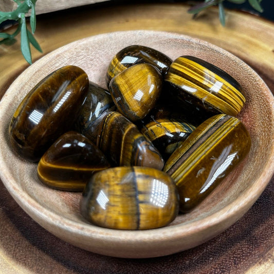 Golden Tiger's Eye Tumblestone - TurtleTarotEmporium