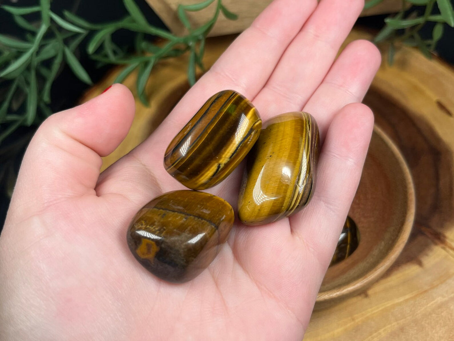 Golden Tiger's Eye Tumblestone - TurtleTarotEmporium